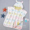 Serviette de bain 100% coton doux pour bébé Serviette de bain à capuche pour animaux douce et très douce Wrap avec impression Garçon et fille